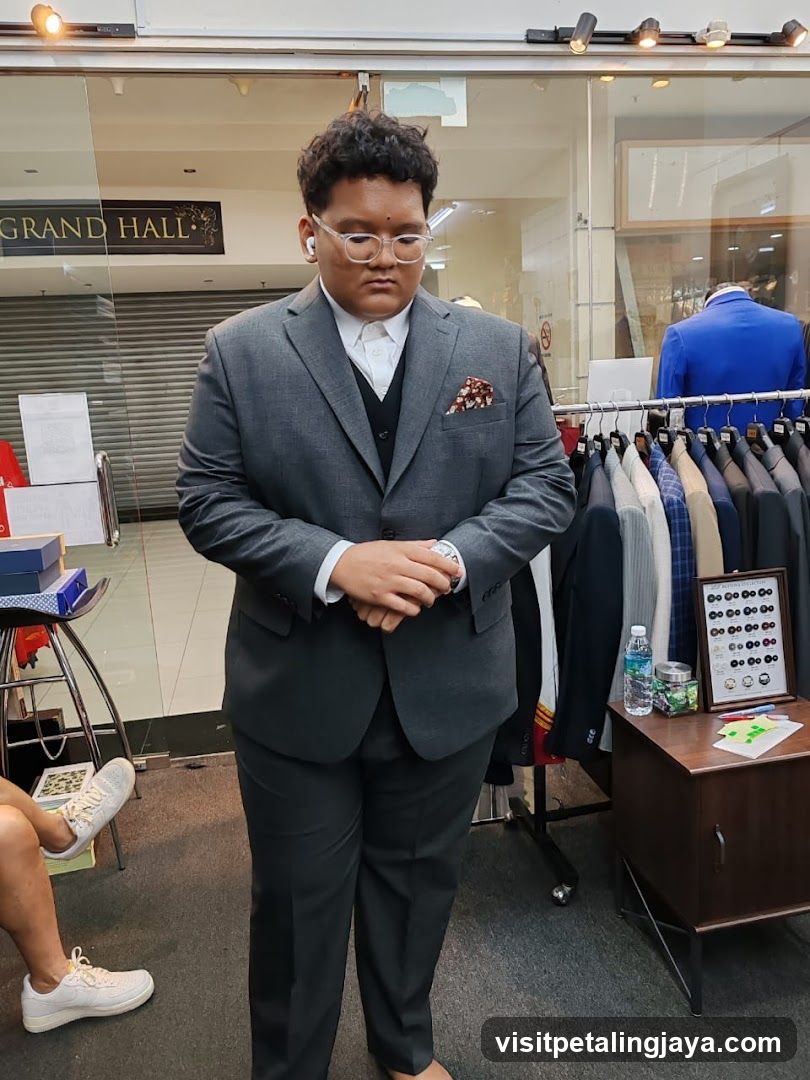 Man in Suit at Clothing Store