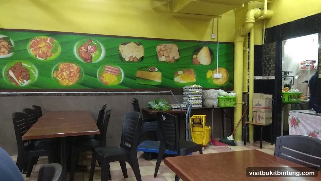Restaurant Interior with Food Murals