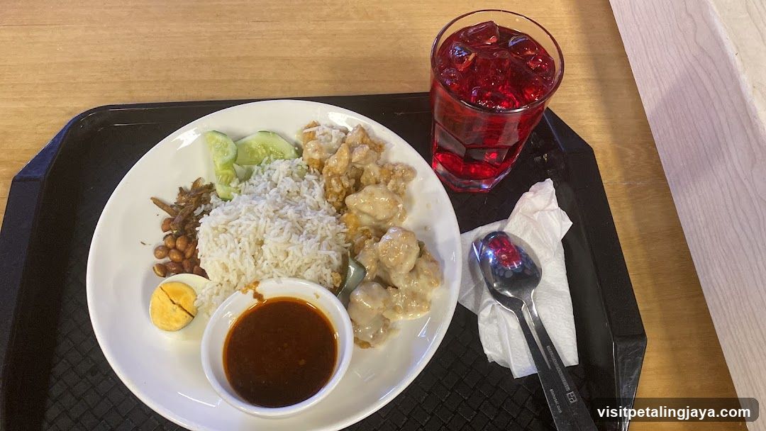 Meal Tray with Fried Rice and Chicken