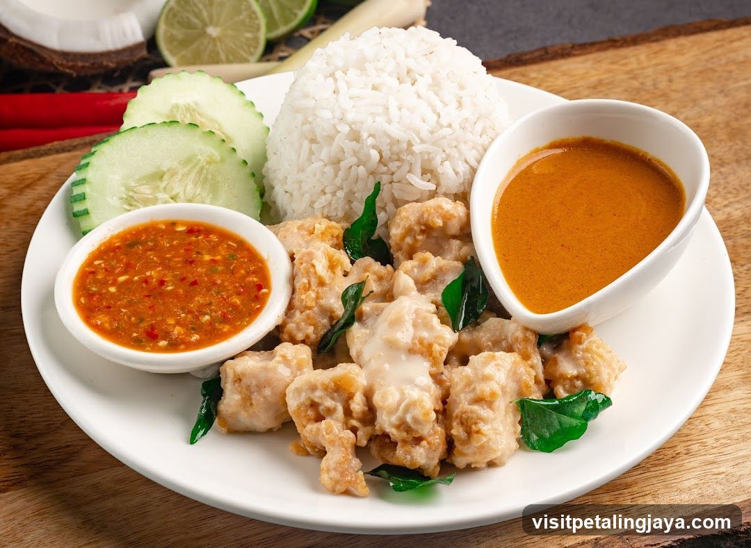 Thai Fried Chicken with Rice and Sauces