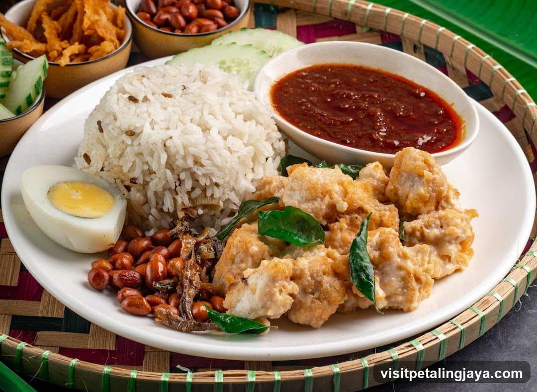 Nasi Lemak with Side Dishes