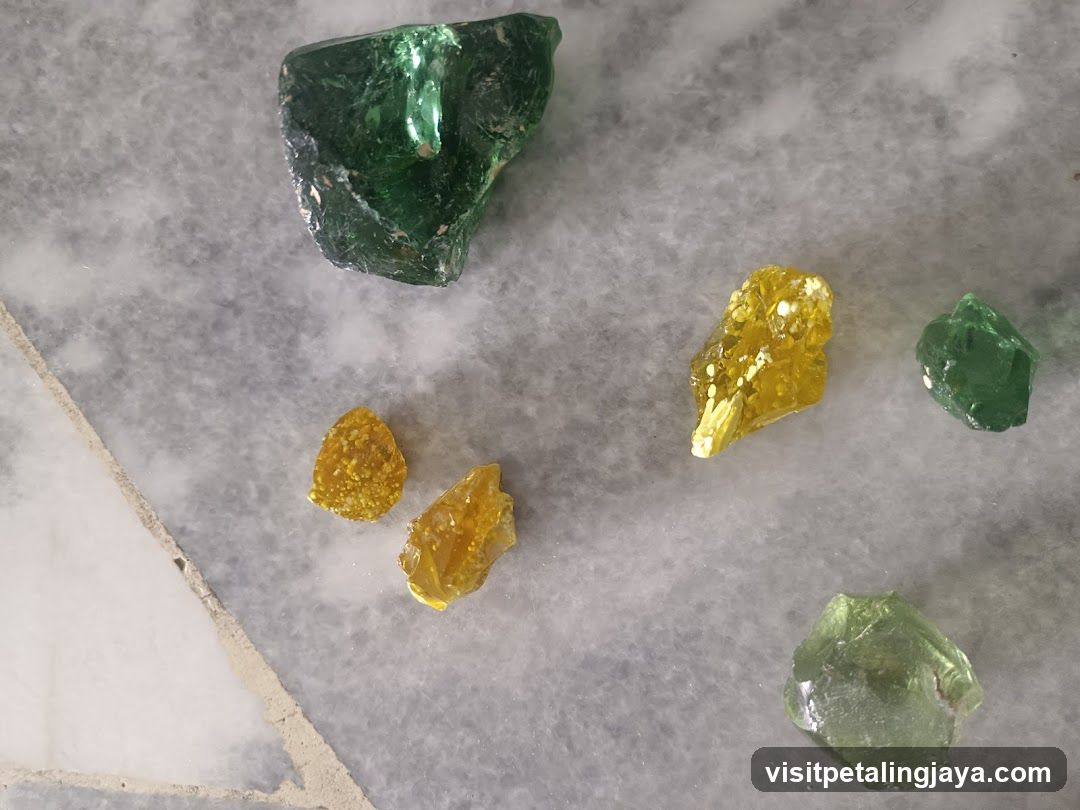 Raw Gemstones on Marble Surface