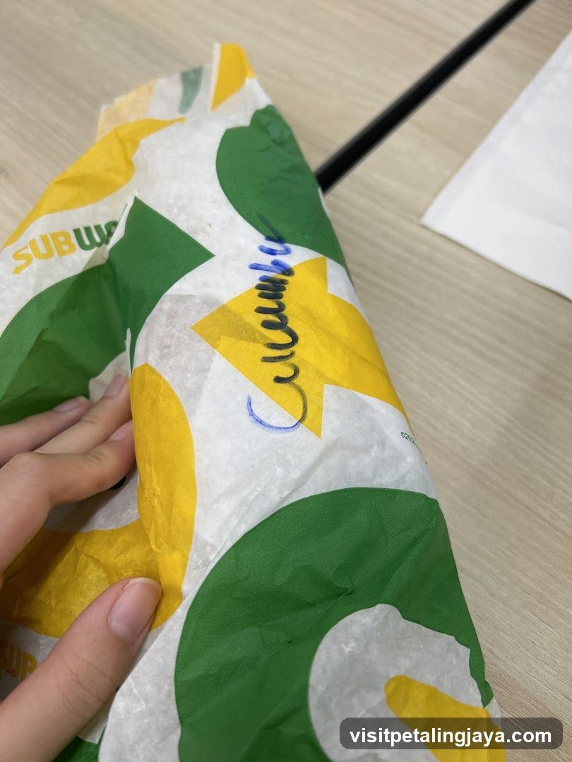 Subway Sandwich Wrap