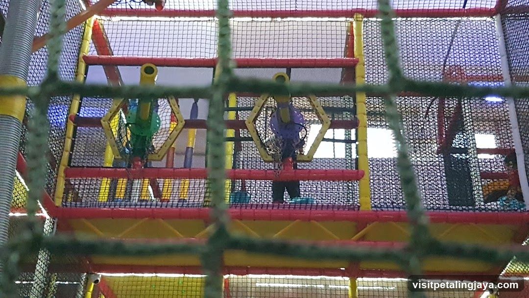 Indoor Play Structure View Through Netting