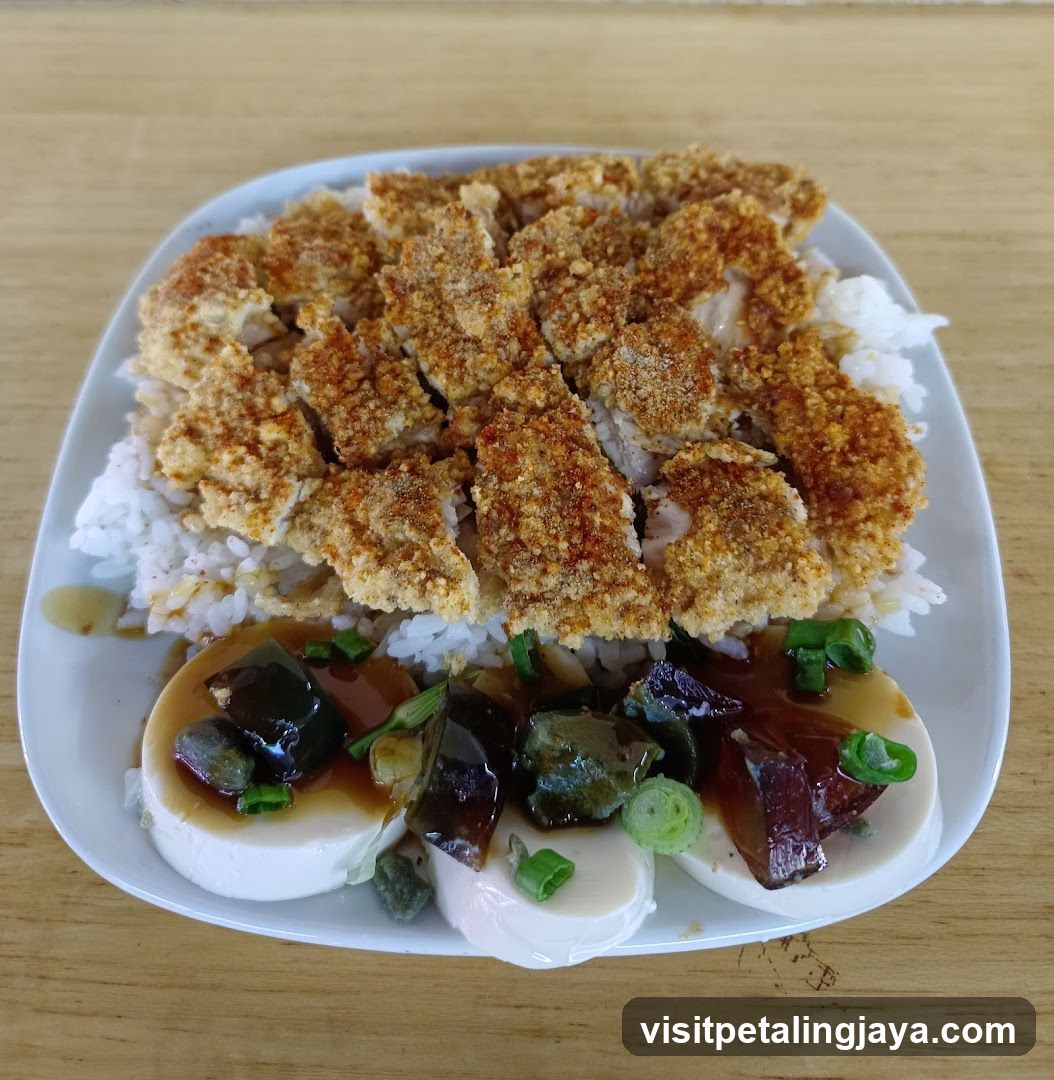 Katsu Rice Bowl with Egg and Pickles