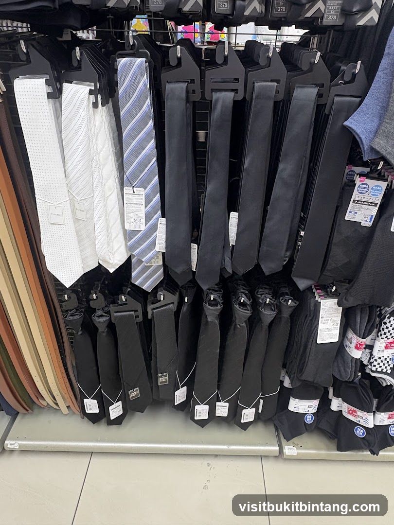 Ties and Belts Display