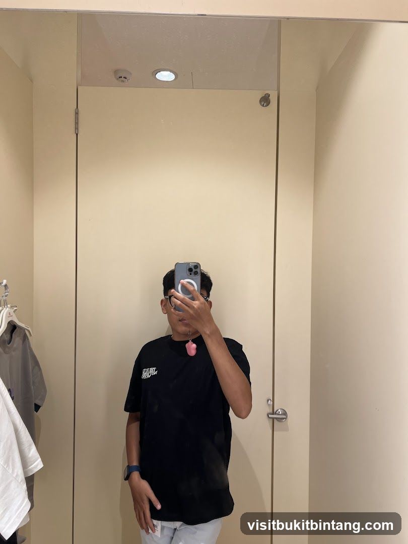 Person in a fitting room