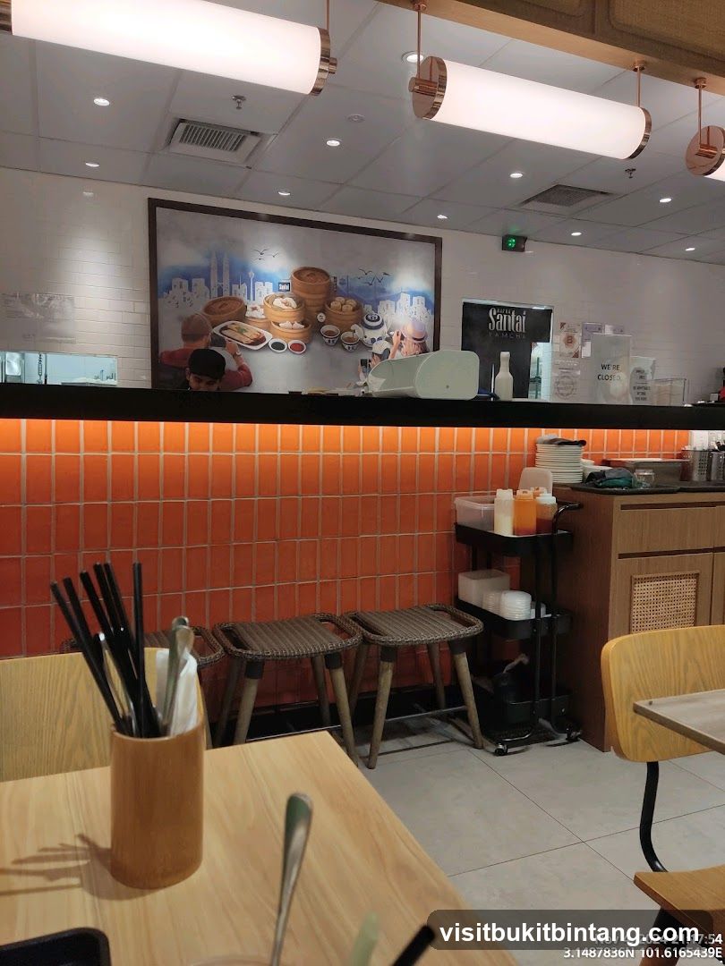 Restaurant Interior with Dim Sum Mural