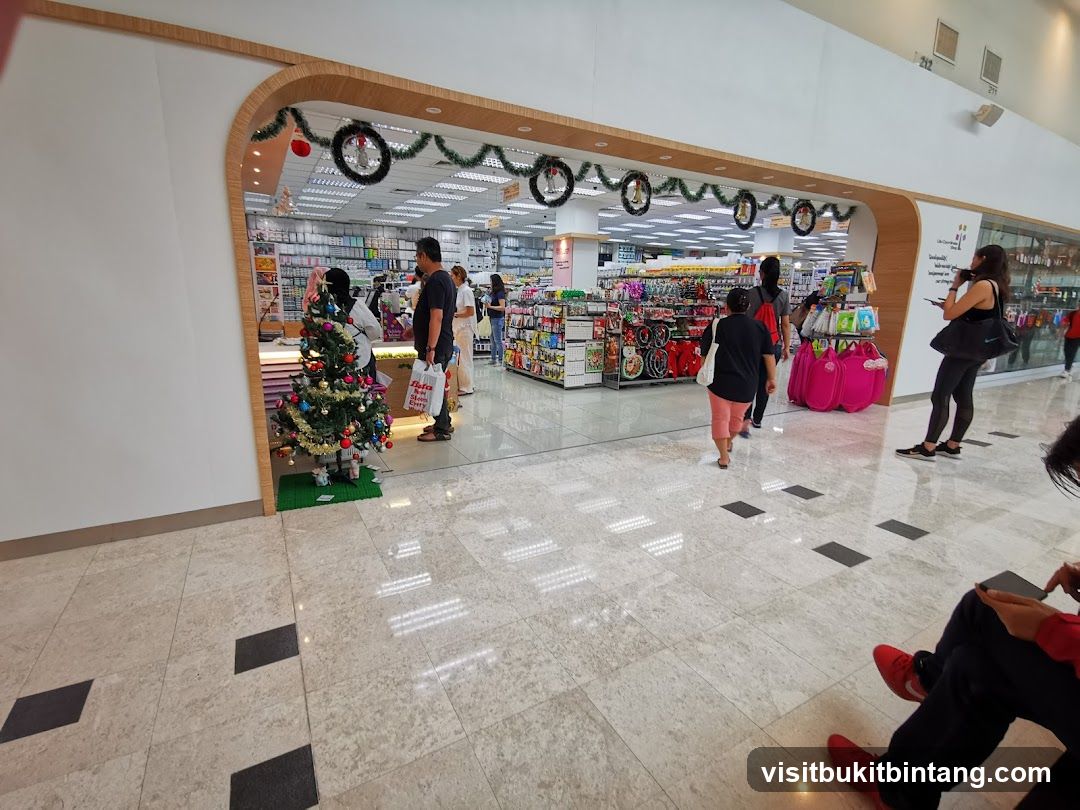 Christmas decorations in a store