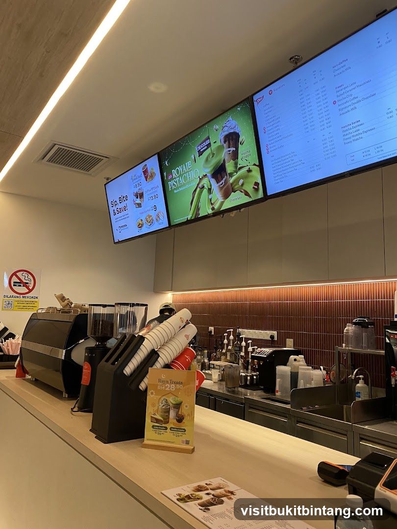 Cafe Counter with Digital Menu Boards