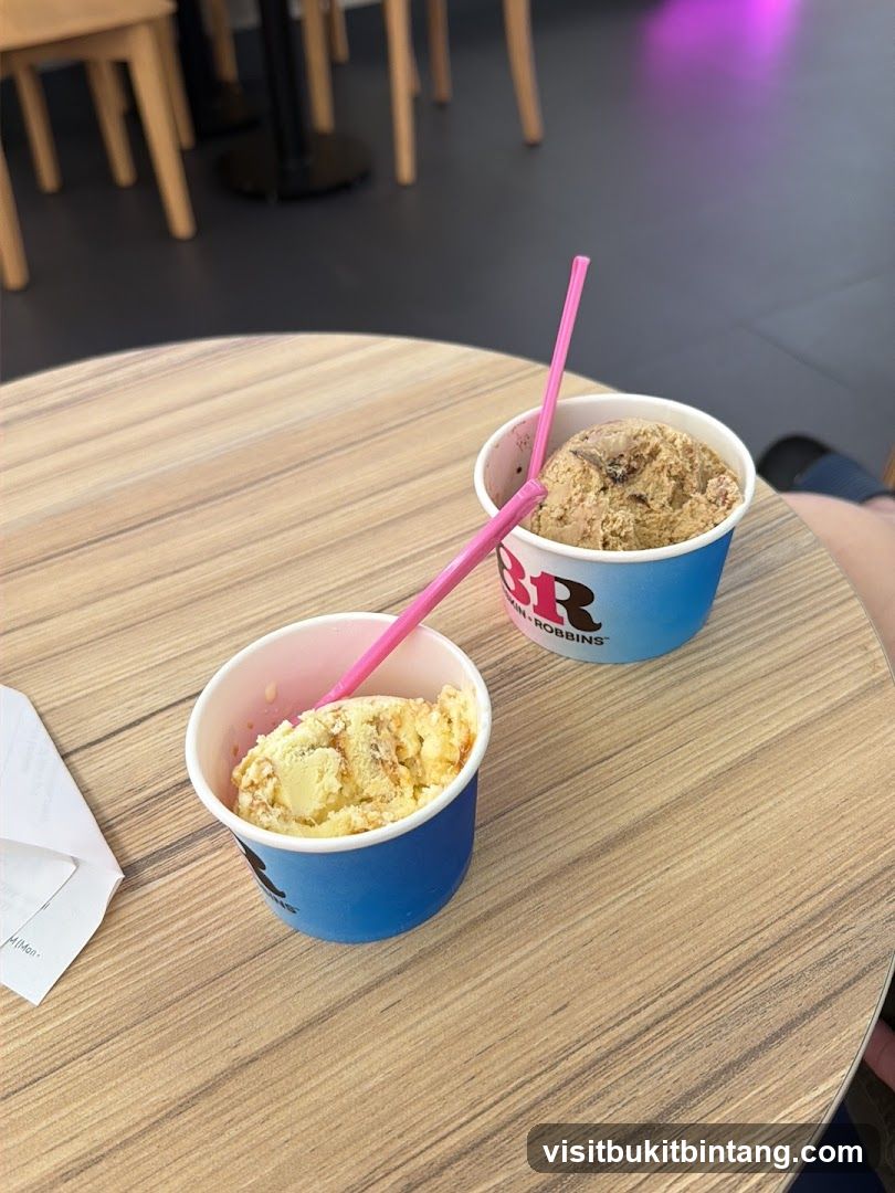 Two cups of ice cream