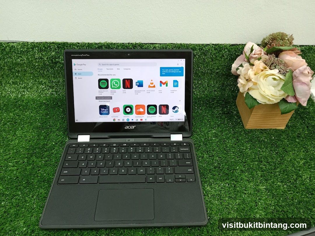 Chromebook with Google Play Store open