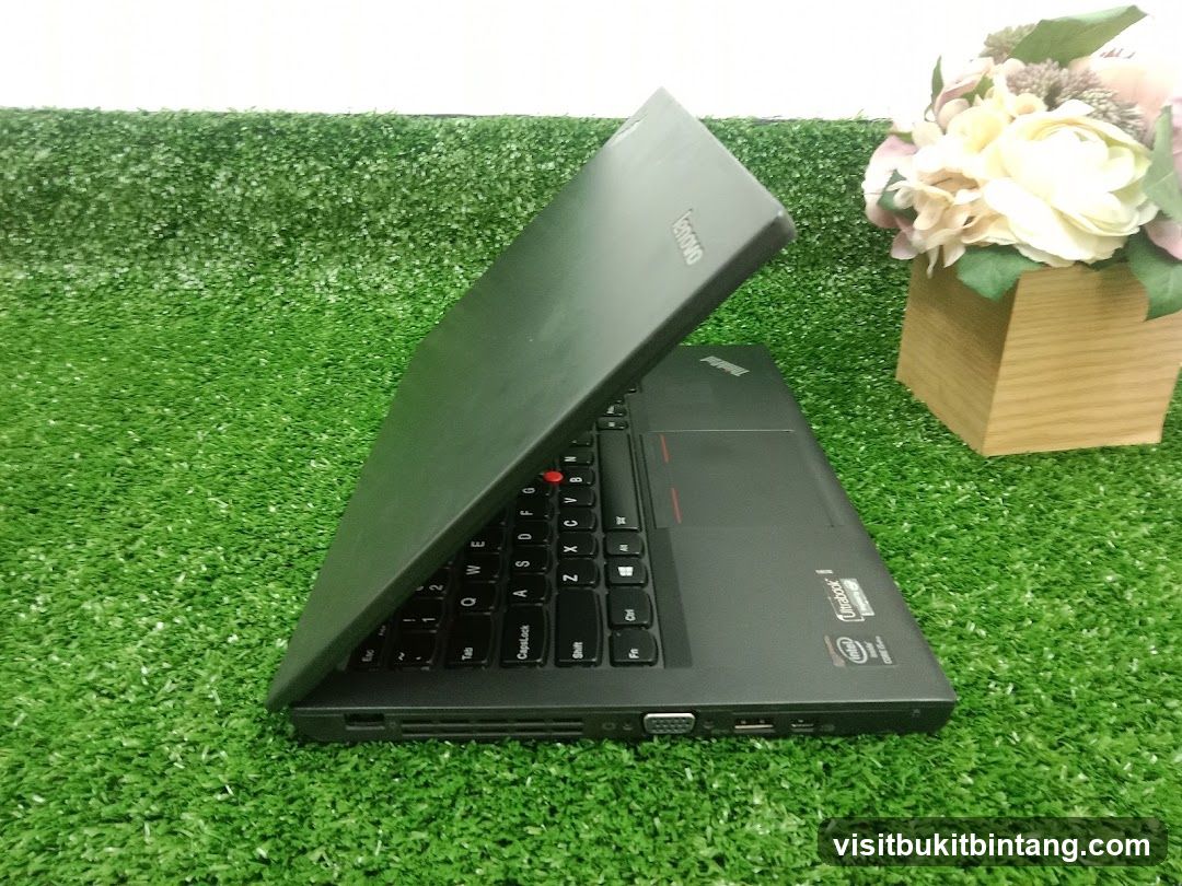Lenovo Laptop on Artificial Grass