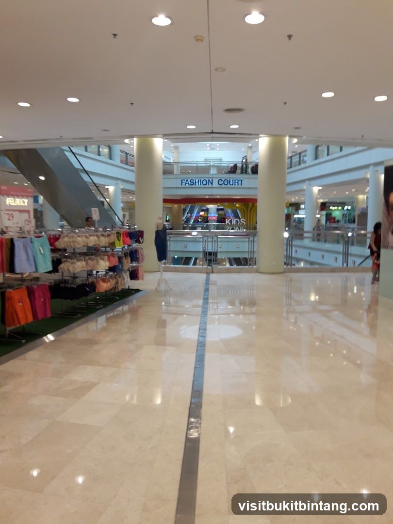 Mall Interior with Fashion Court and Kids Zone