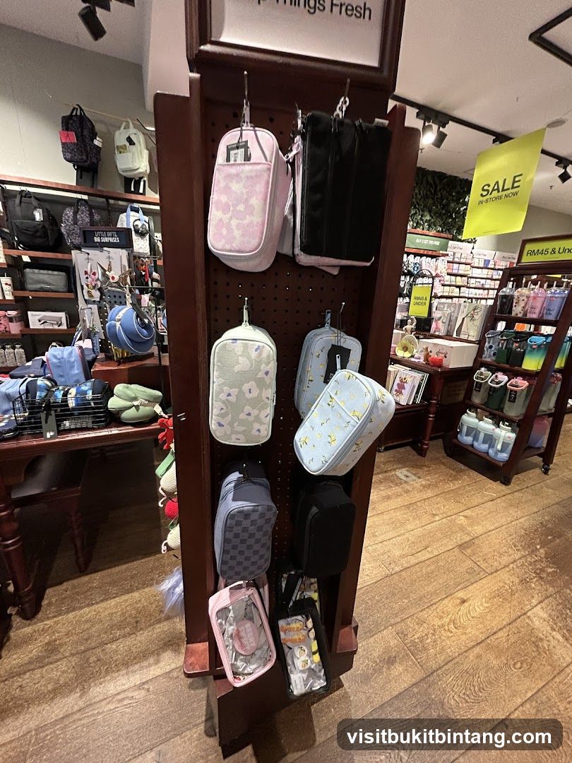 Display of Pouches and Bags