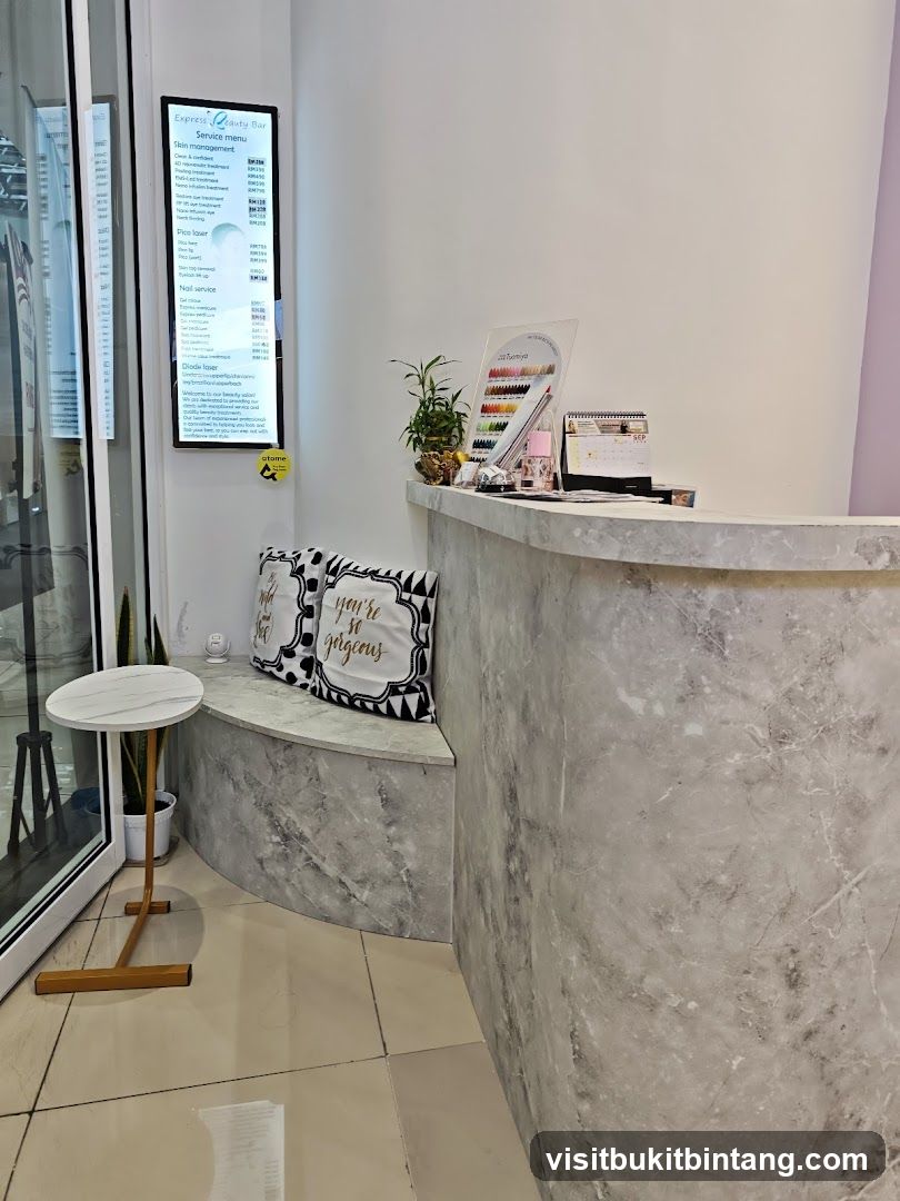 Express Beauty Bar Service Menu