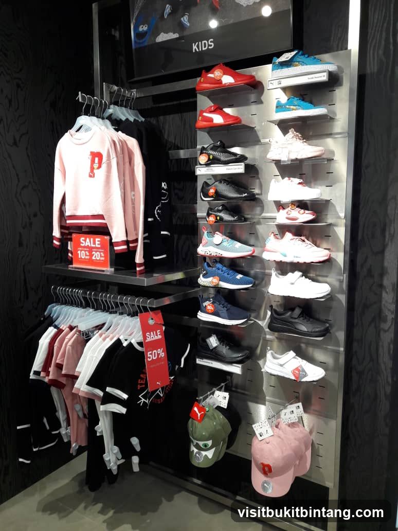 Kids' Apparel and Footwear Display