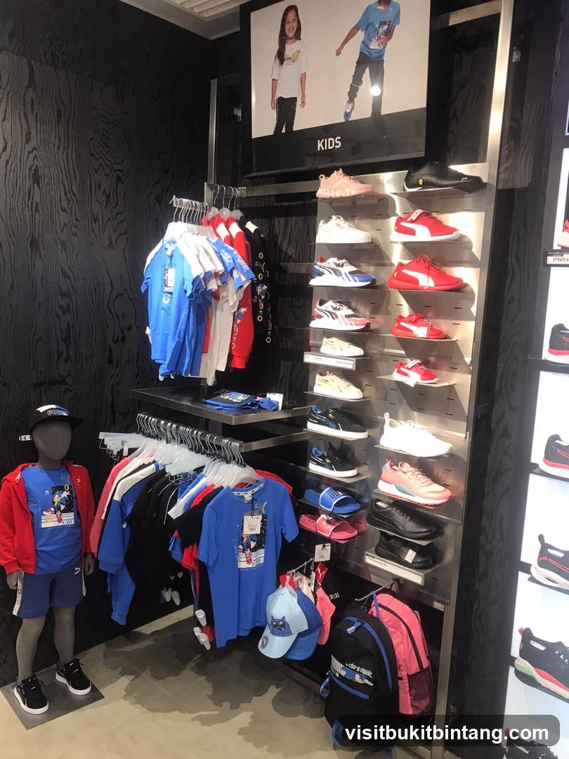 Kids' Apparel and Footwear Display