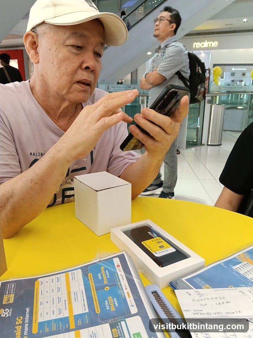 Man using a smartphone