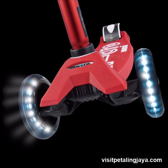 Red Scooter with LED Wheels
