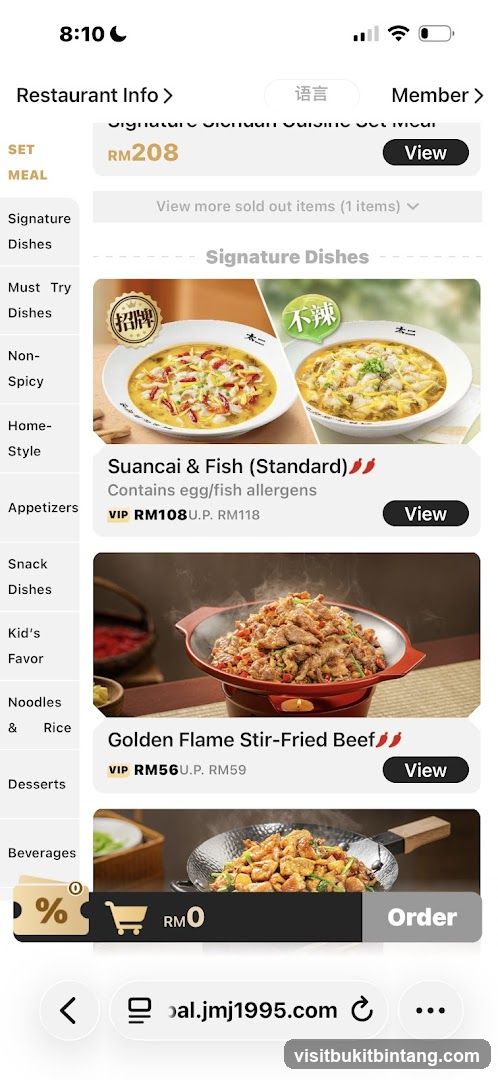 Signature Sichuan Cuisine Set Meal