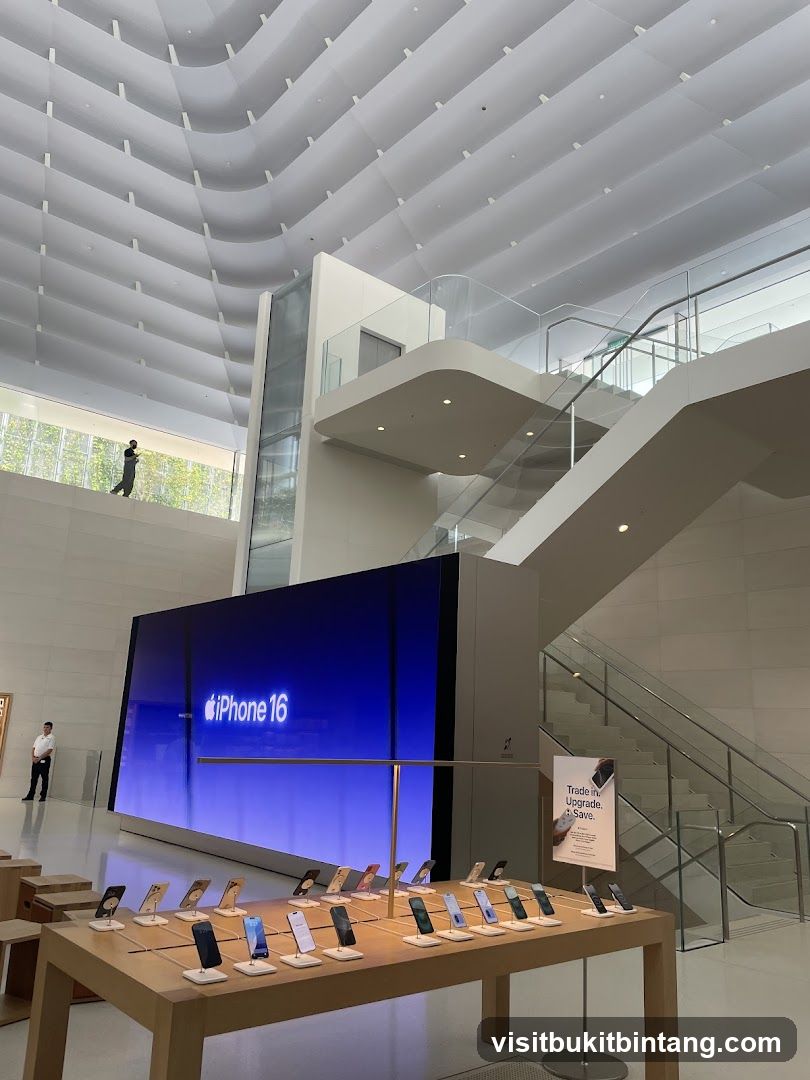 Modern Store Interior with iPhone Display