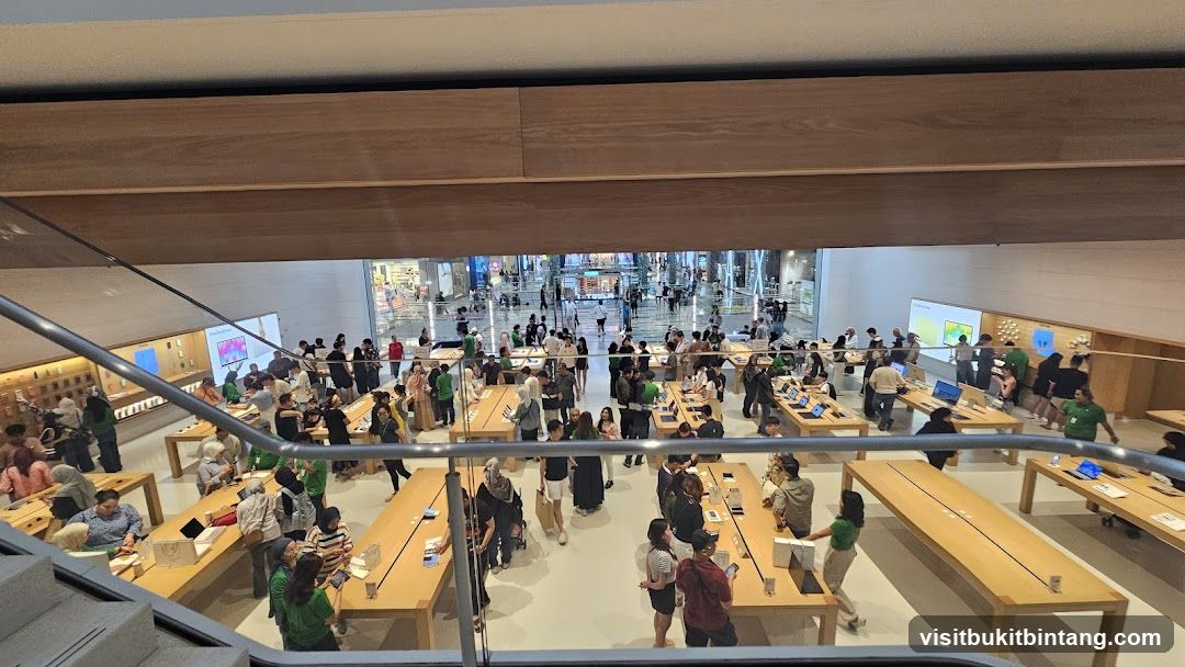 Busy electronics store