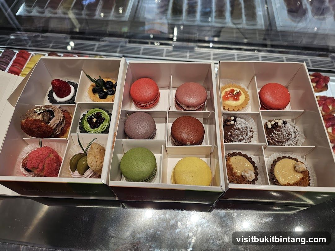 Assortment of Pastries and Macarons
