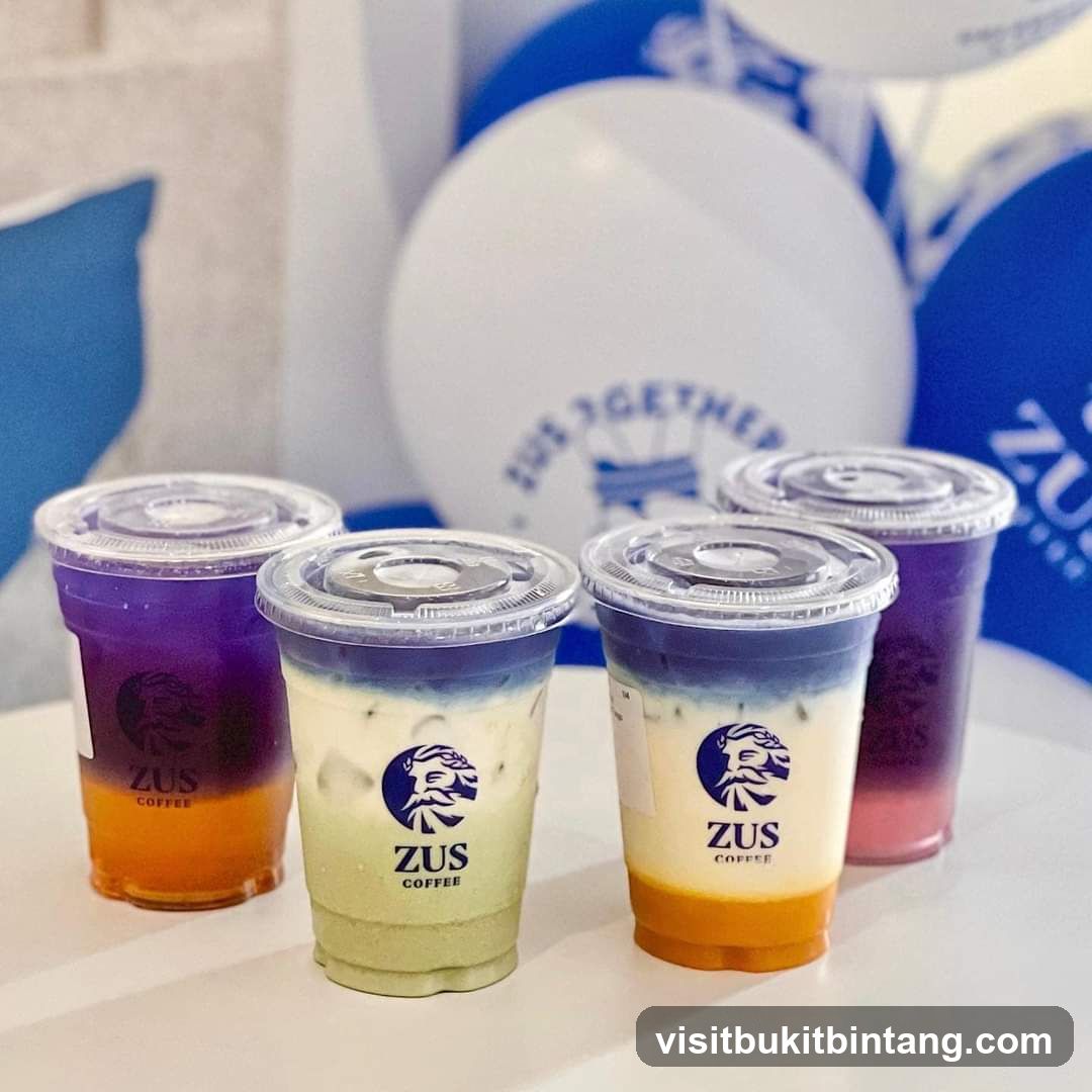 Colorful layered drinks