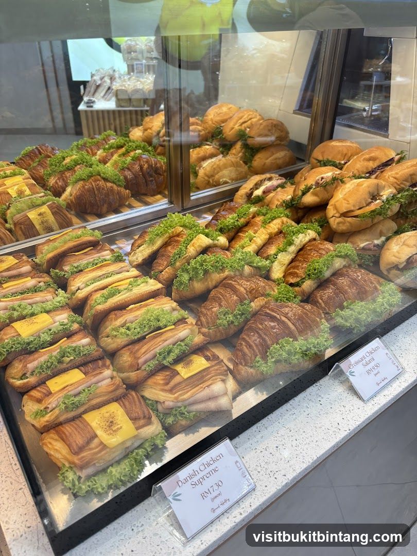 Pastries and Sandwiches Display