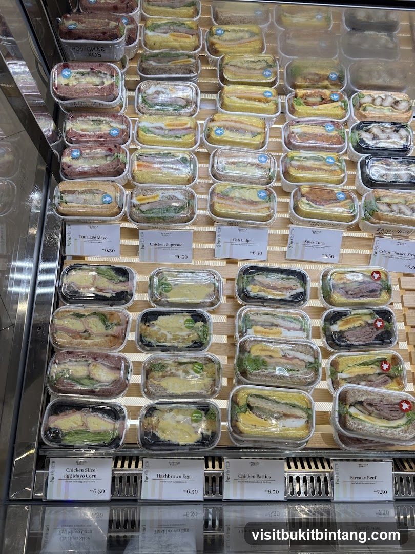 Sandwiches in a Display Case