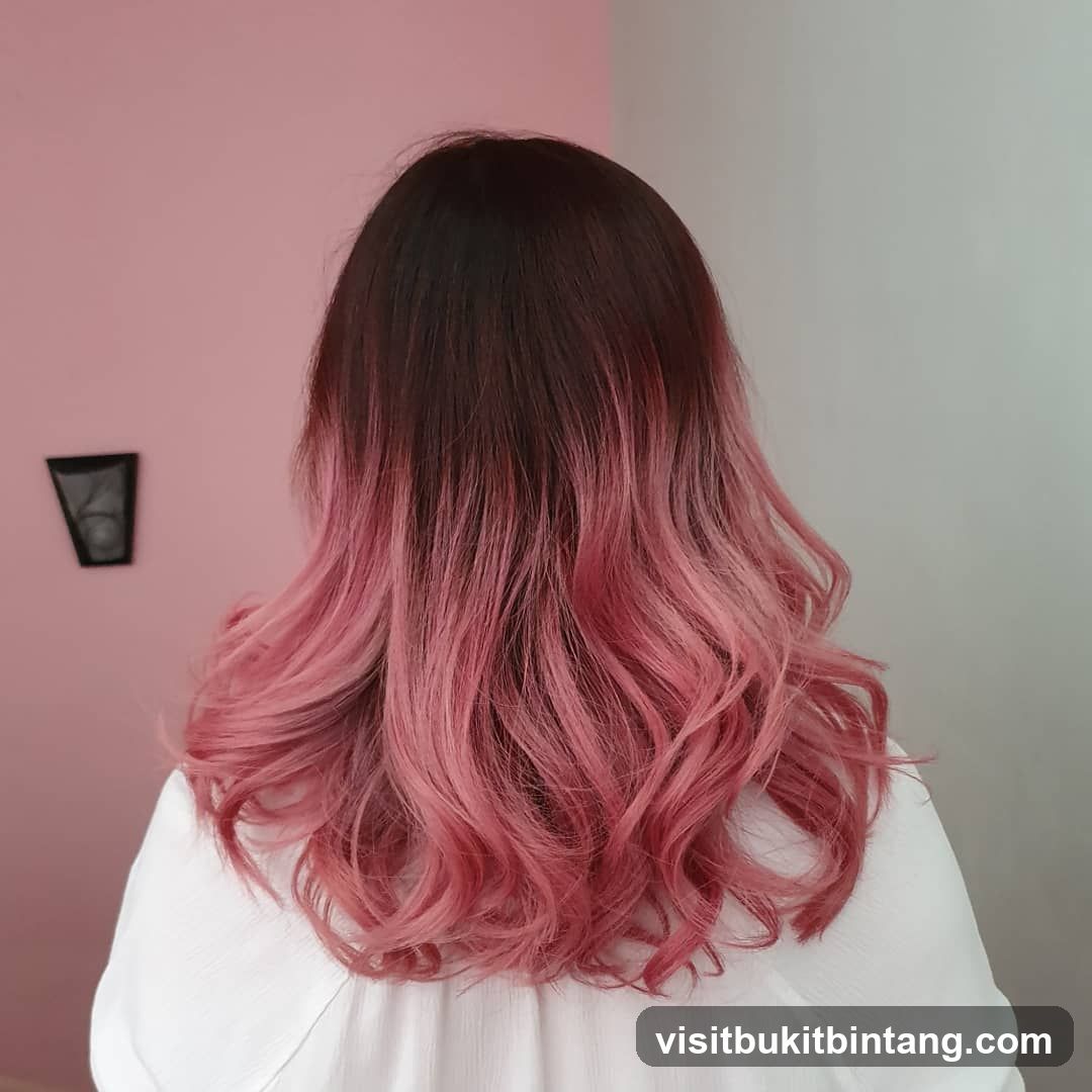 Woman with Pink Ombre Hair