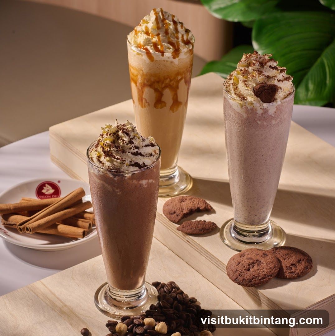 Three Iced Drinks with Toppings