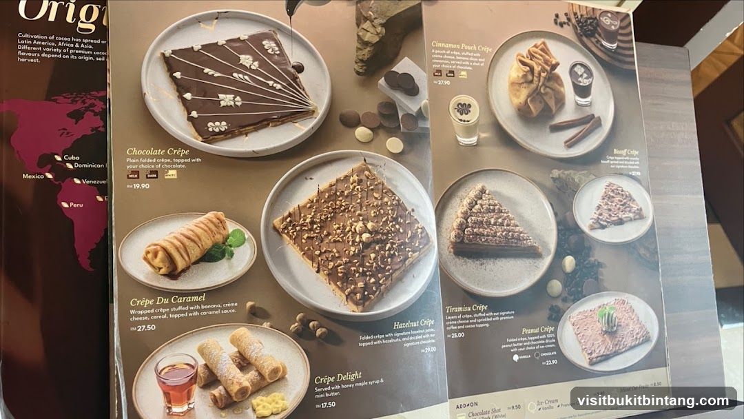 Crepes Menu