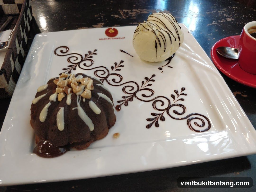 Chocolate Dessert with Ice Cream