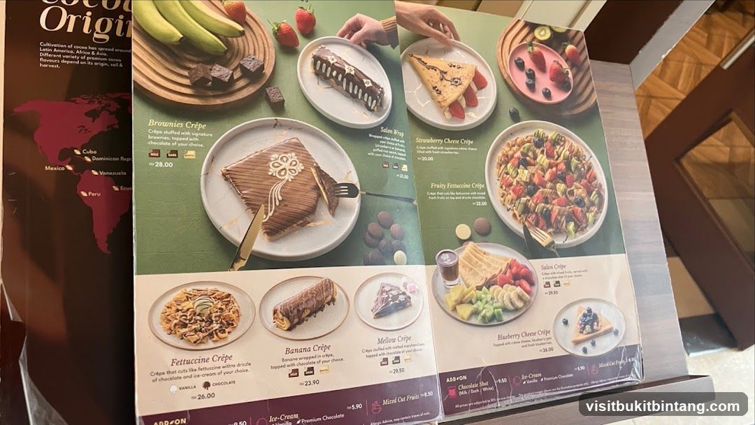 Cocoa Origins Menu