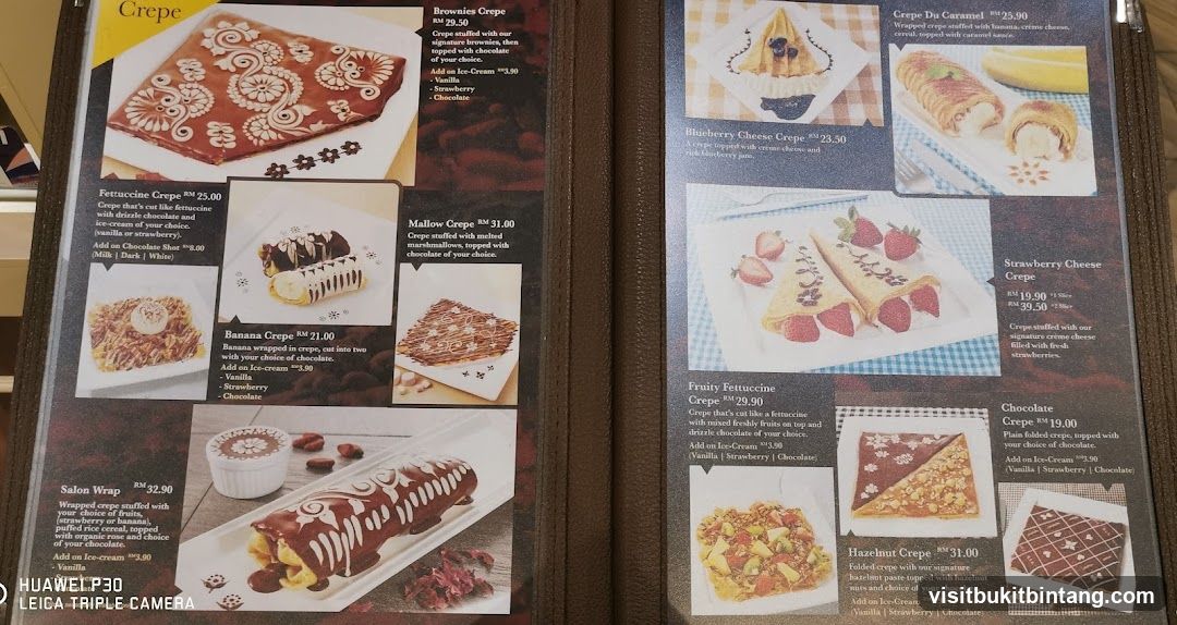 Crepe Menu