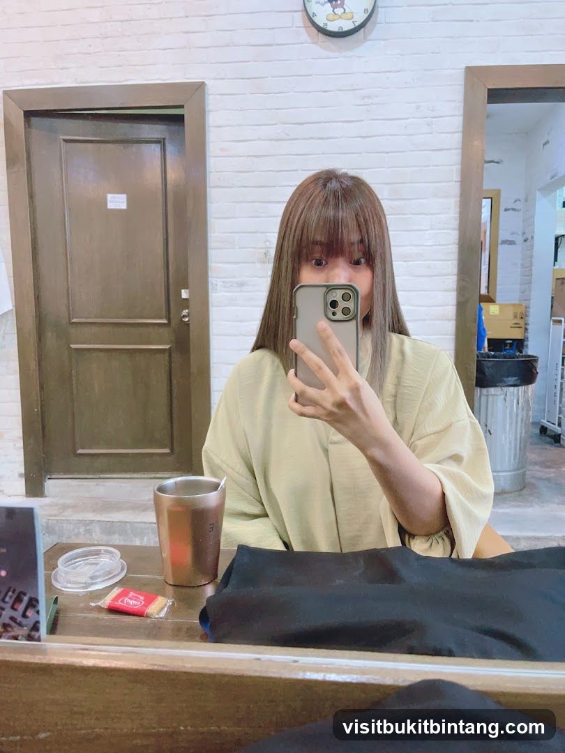 Woman Taking Mirror Selfie