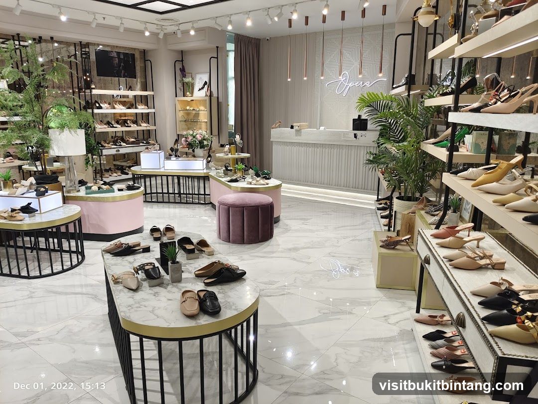 Interior of a shoe store