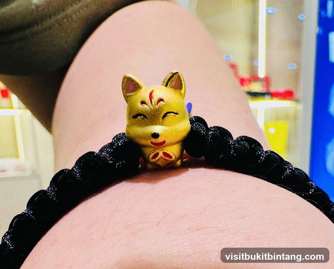 Gold Fox Charm Bracelet