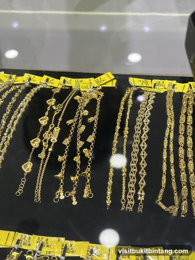 Gold Bracelets Display