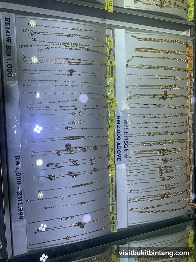 Gold Bracelets Display