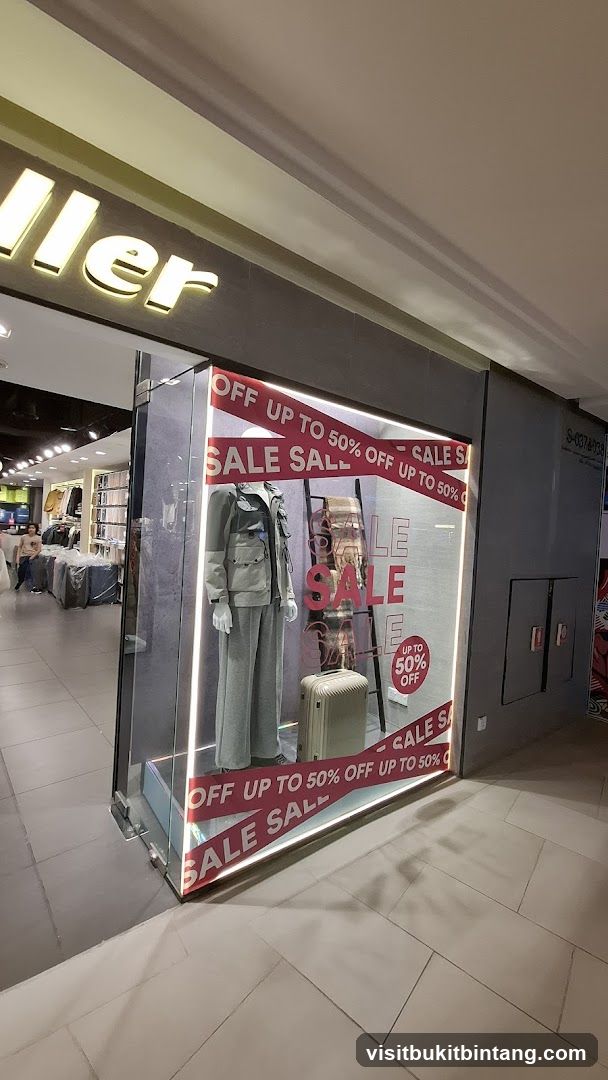 Store Window Display with Sale Signs