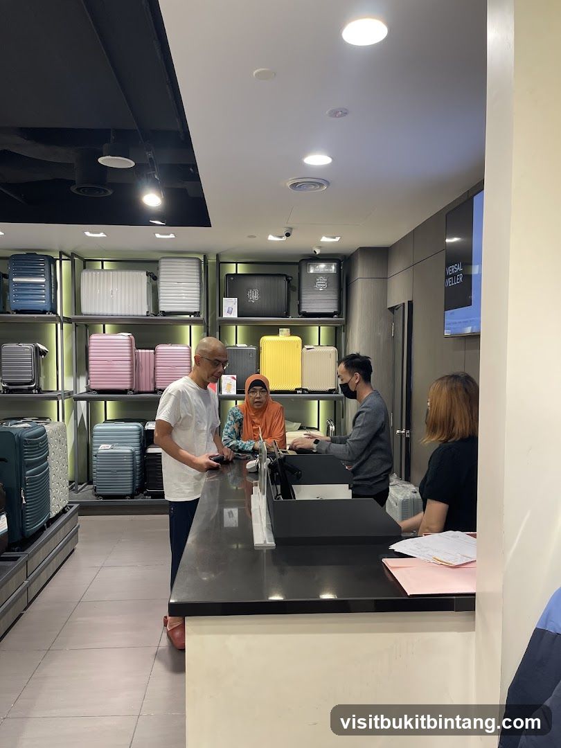 Customers at a Luggage Store