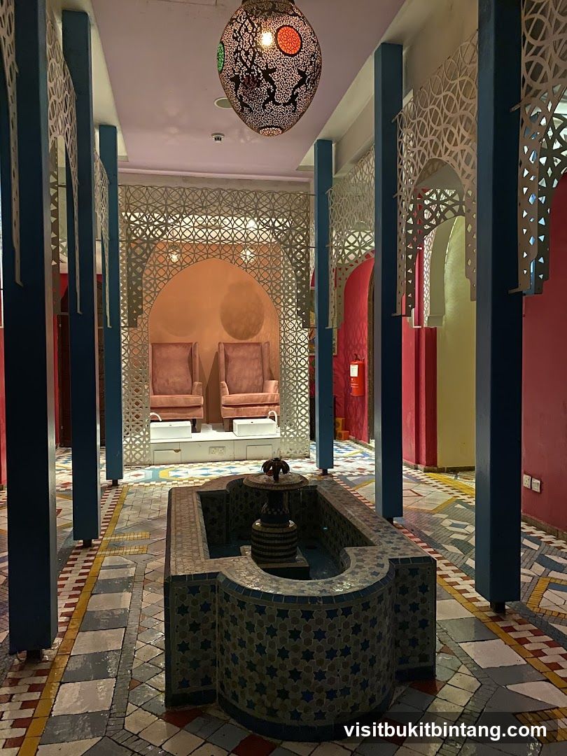 Moroccan-style spa interior