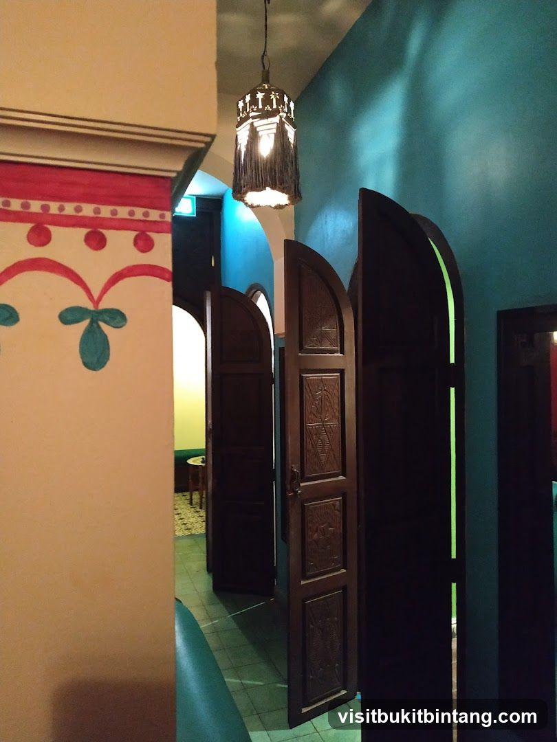 Interior hallway with ornate doors
