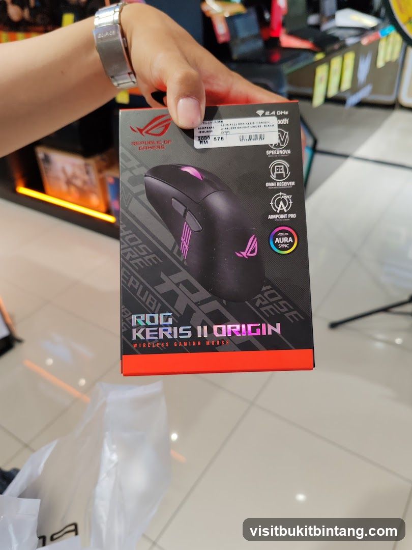 ROG Keris II Origin Wireless Gaming Mouse Box