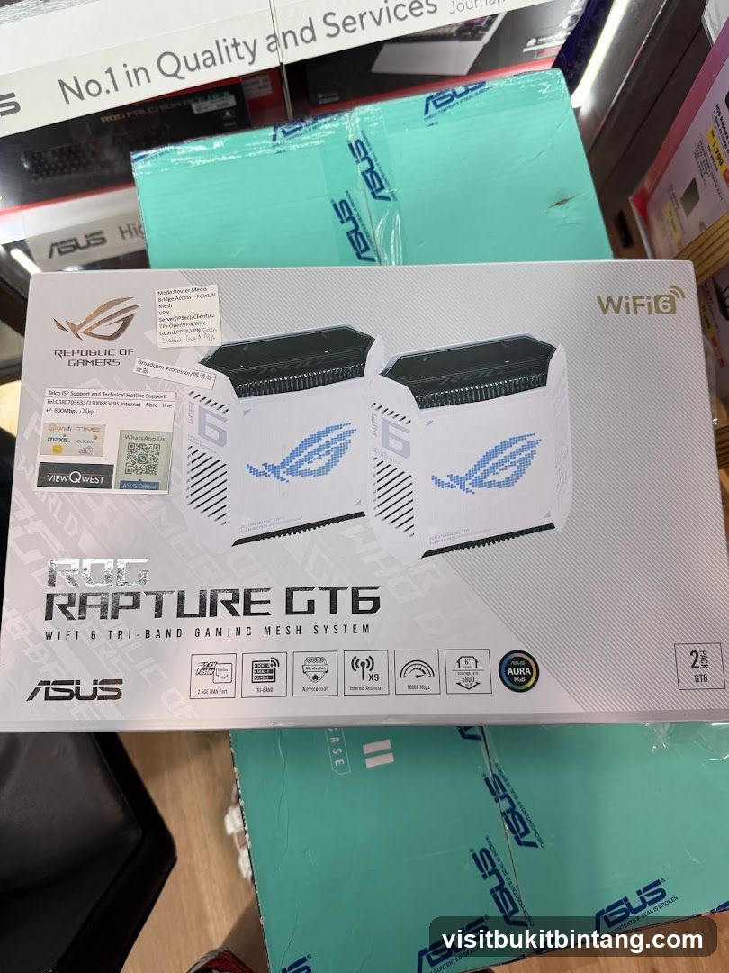 ASUS ROG Rapture GT6 WiFi 6 Tri-Band Gaming Mesh System