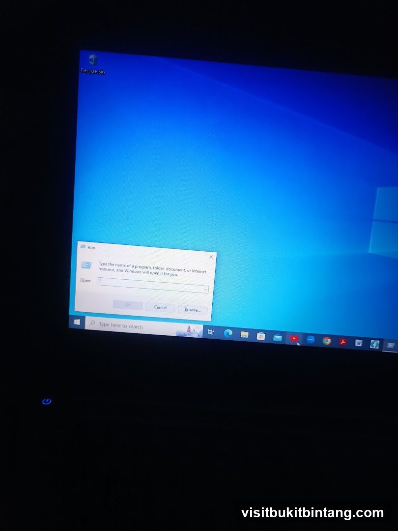 Windows Run Dialog Box