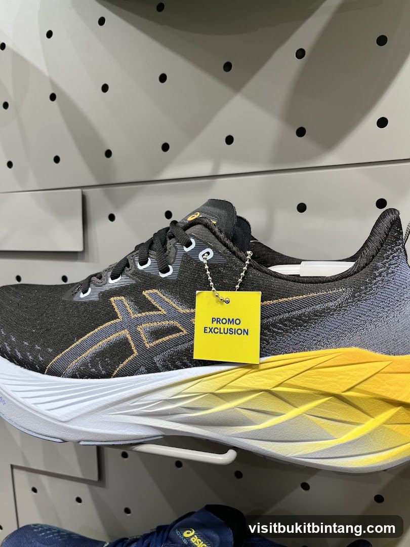 Running Shoe with Promo Exclusion Tag